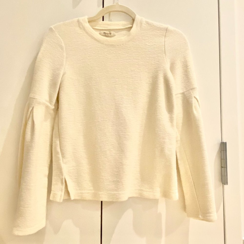Madewell Flare Sleeve White / Cream Sweater